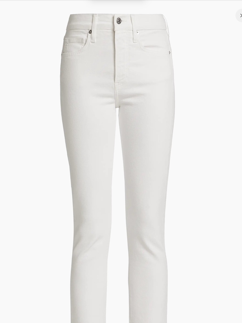 rag & bone High-Rise White Slim Straight Jeans